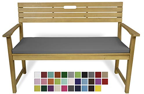 Rollmayer Bankkissen Bankauflage Sitzkissen Bankpolster Auflage für Bänke in Haus und Garten Kollektion Vivid, 1 Stück (Grafit 33, 140x40x4cm)