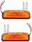 pour clignotant led lateral rectangulaire Yctze Voyant latéral, 12V (Couleur Ambre) Mini réfléchissant remorque de Camion 4LED Voyant de feu de Position latéral