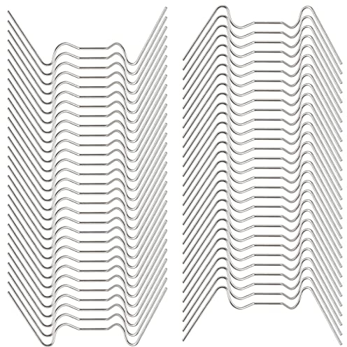 HONGCI 100 Pcs 304 Clips de vitrage de Type W pour vitrage de Serre Chaude,Pinces de Fixation pour Vitre de Verre à Effet de Serre