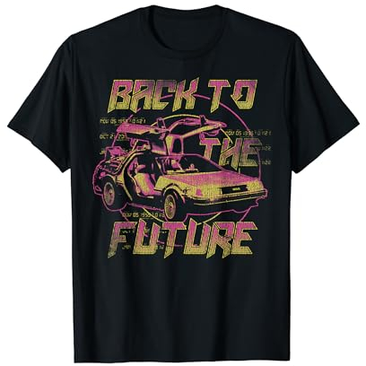 Back To The Future Neon Fade DeLorean T-Shirt