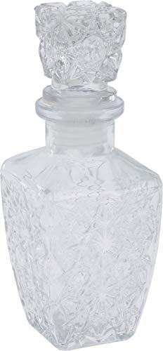 your castle Carafe avec Bouchon en Verre pour Le Whisky, Le Cognac, la Liqueur Décanteur de Whisky Bouteille de Whisky 400ml, 8x8x20 cm