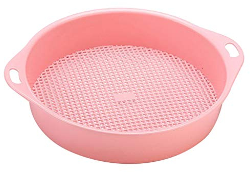 perfk Gartensieb 3mm Handsieb Rüttelsieb Erdsieb Rüttel Garten Sieb, Rot