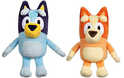 Bluey & Bingo - Paquete de 2 Peluches Oficiales de Peluche de 20 cm