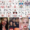 Maquillage Halloween, autocollants de tatouage faux pour Cosplay de partie de mascarade d'Halloween, autocollants d'art de visage de mode, cadeau-2X Tattoo Wipe Tool (10+2PACK)