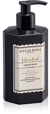 ATELIER REBUL ISTANBUL HANDSEIFE - Holziger und würziger Duft - Seife flüssig im Pump-Spender - Natürliches Handseife ohne Sulfate, Parabene und Mineralöle. - 400ml