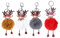 PRETYZOOM 4pcs Pompom Schlüsselanhänger Weihnachten Plüsch Elch Anhänger Rentier Figuren Weihnachtselch Taschenanhänger Schlüsselbund Handtasche Rucksack Dekoration Party Mitbringsel