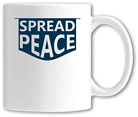 Spread Peace Banner Graphic Keramikbecher