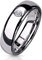 Paula & Fritz® Ring Damen Wolframcarbid Zirkonia Klar Gr. 49 (15,6) Silber 6-mm Breit Partnerring Damenring Ehering Kuppelring Herren-Ring Tungsten