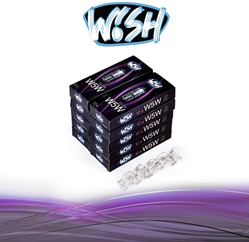 Wish® W5W 10T 12V Glühbirne Lampe Standlicht Innenraumbeleuchtung Kennzeichenbeleuchtung (100er Pack)