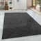 HomebyHome Teppich Wohnzimmer 200x290 cm Anthrazit Einfarbig Meliert Design - Schlafzimmer Teppich Kurzflor Extra Weich Pflegeleicht Teppiche Waschbar für Küche Esszimmer - Carpet Living Room