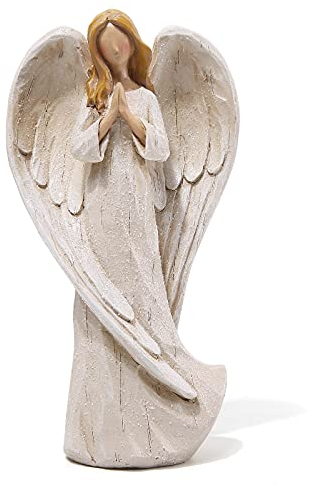 Hodao Betende Engel-Skulptur aus Kunstharz, für Geschenke, Heimdekoration, betender Engel Statue, exquisit Geschnitzte und handbemalte Figuren (betend)