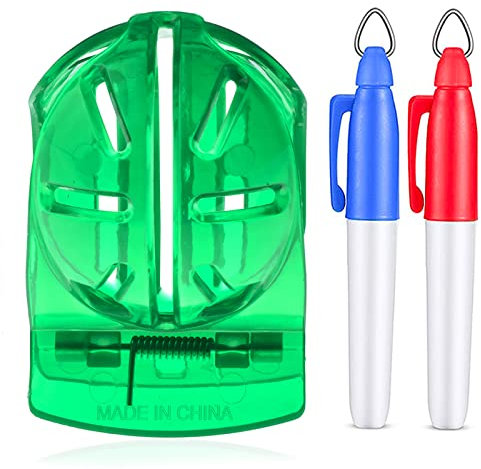 Geeorzo Golfball-Linien-Ausrichtungs-Kits, Golfball-Liner-Vorlage und 2 Golfball-Marker (1 Packung)