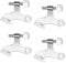 Kare & Kind 4X Nickel Hinge Pin Door Stoppers - Door Stops for Hinge - with Protective Bumper Tips - Easy to Install - Prevents Wall and Door Damage - Heavy Duty and Adjustable