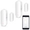 WiFi Türsensor, Intelligenter Fensterkontaktsensor, Drahtloser Fenstertürsensor Alarm, kompatibel mit Alexa und Google Assistant, kein Hub erforderlich, 2 Pack