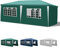 Yakimz pavillon 3x6m Wasserdicht Gartenpavillon Stabil Winterfest mit 6 Seitenteilen und Fenstern, Pavillon Sonnenschutz Partyzelt Festzelt für Party, Marktstand, Festival, Grün