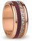 BERING Austauschbar Ringkombination für Damen in Rosé Gold & Lila mit einzigartigem Twist- & Change System, Douro