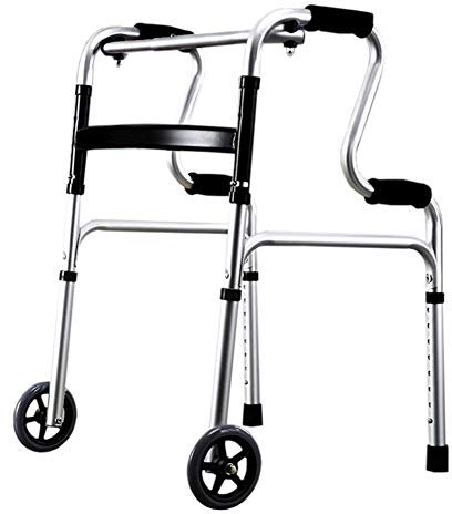 TRFAN Klappbarer Gehwagen für Senioren, Aluminium-Gehwagen für Erwachsene mit Rädern, tragbarer medizinischer Standard-Gehwagen, höhenverstellbar, leicht Decoration