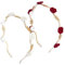 FANNAS 2 Stück Rose Haarband Rot Weiß Dirndl Haarschmuck Damen Perlen Haarband Blumenkranz Haare Kinder Haarreifen mit Blumen Mädchen Eleganter Haarschmuck,für Partys,Feste,Hochzeiten,Reisen