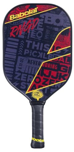 Babolat Pala de Pickleball RNGD - 100% Fibra de Vidrio, núcleo de Panal, fácil Potencia, Resistente a los Golpes, Piel compuesta, Talla única, Negro/Rojo