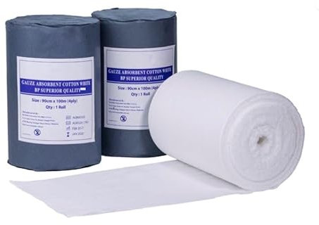 Impacco di garza non sterile, 4 strati, 90 x 90 m, 750 g