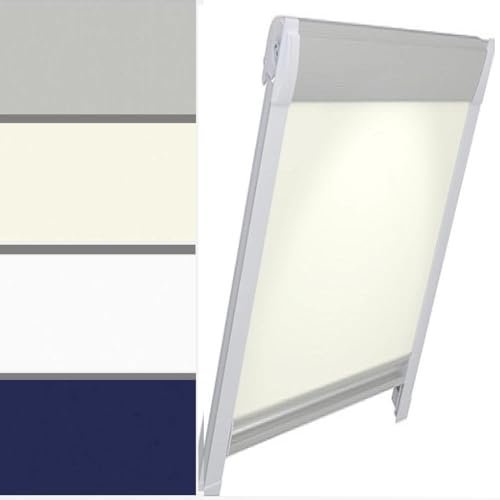 GDL SK19 Alutherm-Verdunkelungsrollo für VELUX Cabrio (193.01 hellgrau Rückseite Alu, SK04 unteres Fenster)