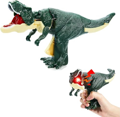 EKKONG Schaukelnd Dinosaur Spielzeug,Lustige Dinosaurier Pistole Tyrannosaurus Rex, Lichtern und Brüllen,Dinosaurier Spielzeug für Kinder Jungen Mädchen ab 3 4 5 Jahre