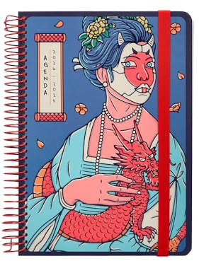 Liderpapel Schülerkalender, Jahr 24–25, Kurs, Fantasia The Women, Tagesansicht, DIN A5