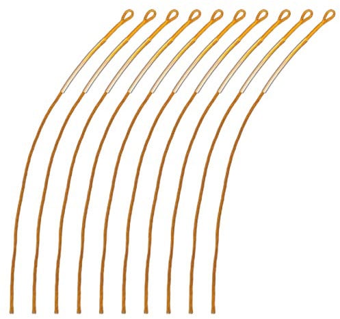 KJDKNC Geflochtener Fliegenfischen-Schlaufenverbinder, verschleißfest, 20 / 30 / 22,7 kg, geflochtenes Vorfach, 10 Stück/Packung, Fliegenschnur-Schlaufenverbinder