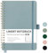 RETTACY Notizbuch B5 Liniert, Bullet Journal mit 100 g/m² Dickem Papier, 70 Blatt/140 Nummerierten Seiten, Collegeblock für Büro und Schule, Lederhülle, Grau-Blau, 17.6 cm x 25 cm