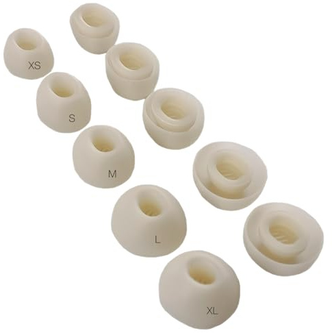 TENNMAK 10X Eartips Replacement for Soundcore P40i Earbuds Oat White Earpad * 5 Pairs