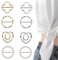 AABDTYYD 8 Stück Scarf Ring Clip,Perlenschal Ringschnallen Clips,Runde T-Shirt Krawattenringe,Modischer Metall Kleider Clip für Damenbekleidung,Dekorative Kleidungsaccessoires