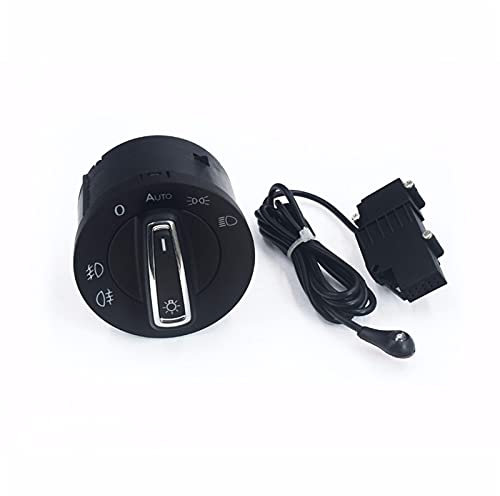 Pexorin Auto Licht Sensor Mit Scheinwerfer Schalter Knopf, for VW, for Golf, 5 6, for Touran, for Passat, B6 B7, for Seat, Alhambra, for Multivan, T6 Amarok, for Sharan, for Beetle, Nebelscheinwerfers