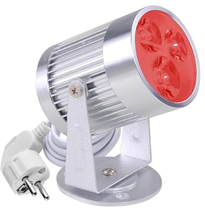 FSLiving 3W LED Accent Uplight mit 1,8m Schaltkabel, verstellbarer Spot Rotes Licht, led Wandleuchte Wandspot mit Schalter für Galerie Ausstellung Platte Gemälde