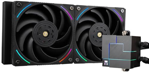 Thermalright Core Matrix 240 Black CPU Water Cooler with 2 PWM Fans, Water Pump Speed is 2150RPM,S-FDB Bearing, for AMD AM4/AM5,Intel LGA1150/1151/1200/1700/2011(Black)
