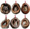 6 Stück Weihnachten Acryl Tier Dekor Weihnachtsbaumschmuck - 2D Eule Waschbär Weihnachtsbaum Anhänger Animal Christmas Ornament - Tiermuster Weihnachtsschmuck Weihnachtsdeko