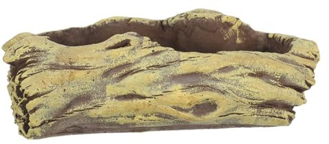 Happyyami Maceta De Cemento Diseño De Tocón De Árbol para Suculentas Maceta Vintage y Resistente para Jardín y Decoración De Interiores