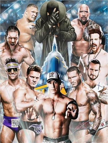HfmQuisutron Jigsaw 1000 Stück,Wrestlers Art Poster Puzzle,Puzzles for Older Erwachsene,Irregular Puzzle Stück,Erwachsene Stressabbau Spiel,Wall Art Decoration Fc625Pj