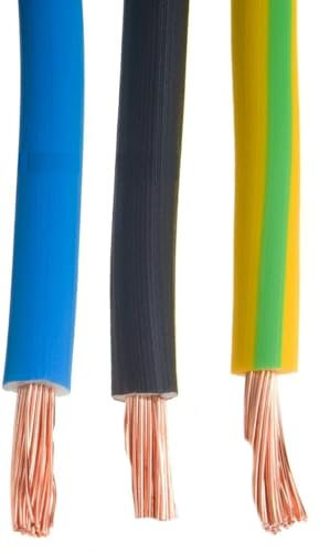 MPS-Contact Verdrahtungssatz 16mm² 16mm2 3/1/1 Meter H07V-K flexibel Verdrahtungsleitung Aderleitung Kabel Set | quadrat Fahrzeugleitung Litze | Schwarz - Blau - Grün Gelb