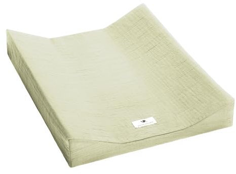 Julius Zöllner Funda para cambiador de 2 cuñas de muselina de algodón, muselina, color verde lima