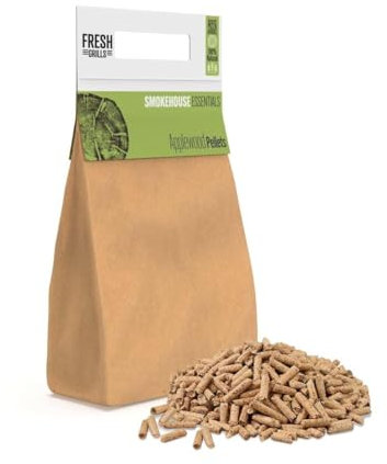 Fresh Grills Pellets de Madera para Parrilla de Barbacoa, Horno de Pizza de leña, Kamado y ahumadores al Aire Libre, virutas de Madera de Alta energía (Madera de Manzana, 3 kg)
