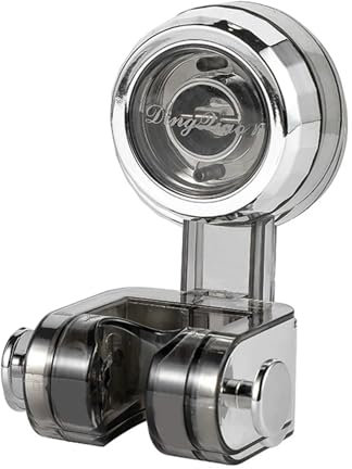 Fyfjur Duschkopfhalterung Saugnapf, Verstellbare Duschkopfhalterung Ohne Bohren Mit Haken, Abnehmbarer Wiederverwendbar Duschhalterung, Starke Adsorption Universal Handbrause Halterung