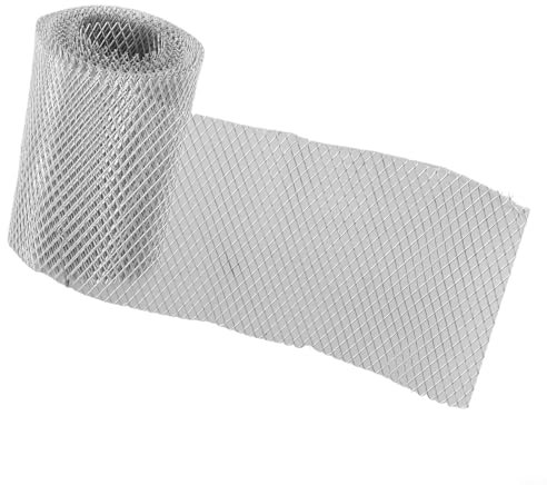 Entgoinggo Protezione in alluminio per grondaie da 6,1 m, protezione per grondaie larghe 12,7 cm, filtro antiruggine (12,7 cm)