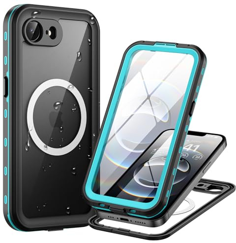 Lanhiem für iPhone 16e/iPhone 17e Hülle IP68 Wasserdicht 360 Outdoor,Blau | Wasserfest Schutzhülle,Waterproof Case,Handyhülle mit Displayschutz,Komplett Panzerhülle,Kompatibel mit Magsafe,Baustelle