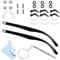 LIUQOBN 1 Pair of Replacement Universal Spectacle Arms Kit，Eyeglasses Frame Temples Change Kit ，Includes Screwdrivers Earhook Grips Eyeglass Retainers Eyeglass Cloths Nasal Mat