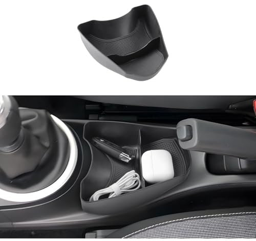 GAFAT Kompatibel mit Renault Twingo 3 2014-2023 2024 Mittelkonsole Aufbewahrungsbox, Twingo 3 Organizer Tray Unten die Mittelkonsole, Mit Rutschfeste Matten, 3M-Klebeinstallation