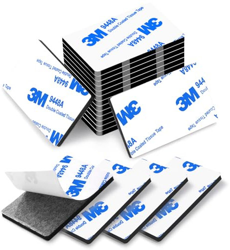 Double Sided Adhesive Pads,36Pcs Heavy Duty Mounting Tape, 3mm thickness Pre-Cut Rectangle Foam Pads,Super-Sticky Black Strong Pads Rectangle Waterproof for Walls Picture, Home, Office (50mm x 30mm)