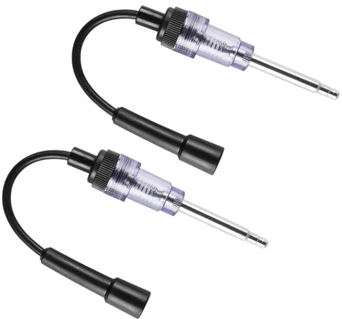 2-Piece Set Spark Plug Tester, Ignition Spark Tester, Engine Diagnostic Tool for Automotive, Lawnmower, and Small Engines (Includes Spark Plug Gap Tool)