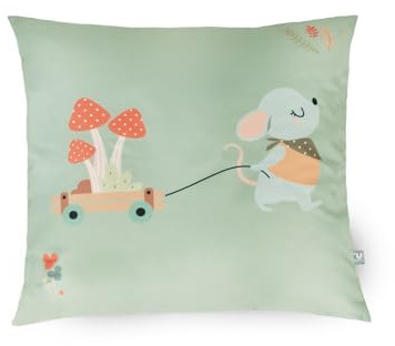 rucomy Beanbags Indoor/Outdoor Floor Cushion - Forest Friends | Pre-Filled Extra Seating for Garden Furniture Seating or Sun Lounging - Water Resistant - Machine Washable - 70 x 70cm