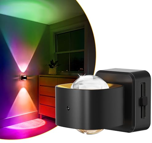 LOHAS-LED Nachtlicht Steckdose mit Dämmerungssensor, 180° Drehbarem Stecker, 11 Farben RGB & Bernstein, Steckdosenlicht für Weihnachten Geschenk Kinderzimmer Dekoration, Party, Schlafzimmer, 1 Stück