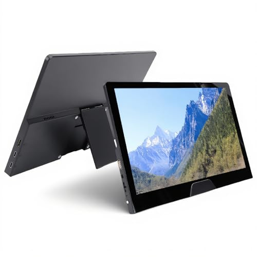 YUEHISY Portable Monitor 11.6, 2.5K 120Hz FHD Touchscreen Built in Speakers, Multimedia Interface, Second External Screen, for Laptop PC